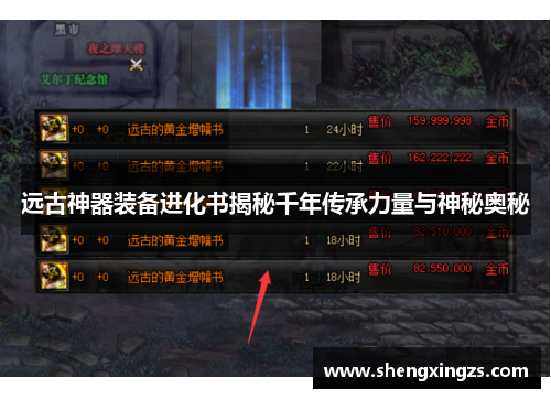 远古神器装备进化书揭秘千年传承力量与神秘奥秘 远古神器装备进化书揭秘千年传承力量与神秘奥秘